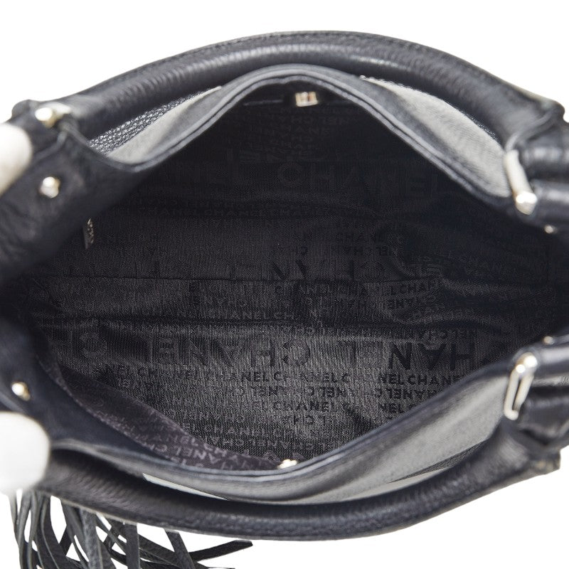 Top Quality Chanel logo Tasel handbags black leather ladies Chanel