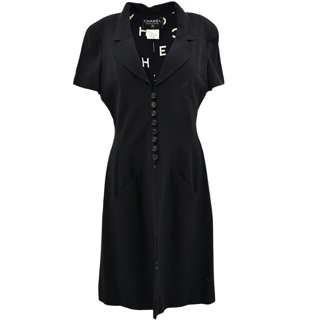 Top Quality Chanel Spring 1997 flared button-up dress #40