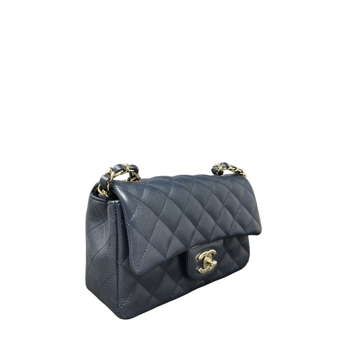 Top Quality Chanel Top Quality Chanel Caviar Quilted Mini Rectangular New - Dark Blue