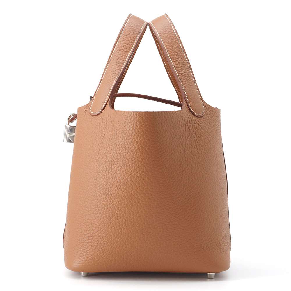 HERMES Picotin Gold Taurillon Clemence Size PM