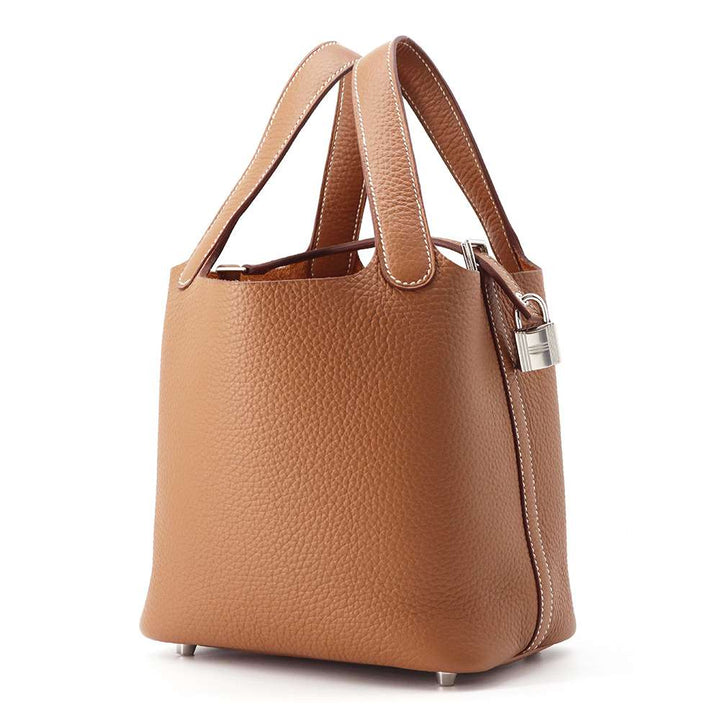 HERMES Picotin Gold Taurillon Clemence Size PM