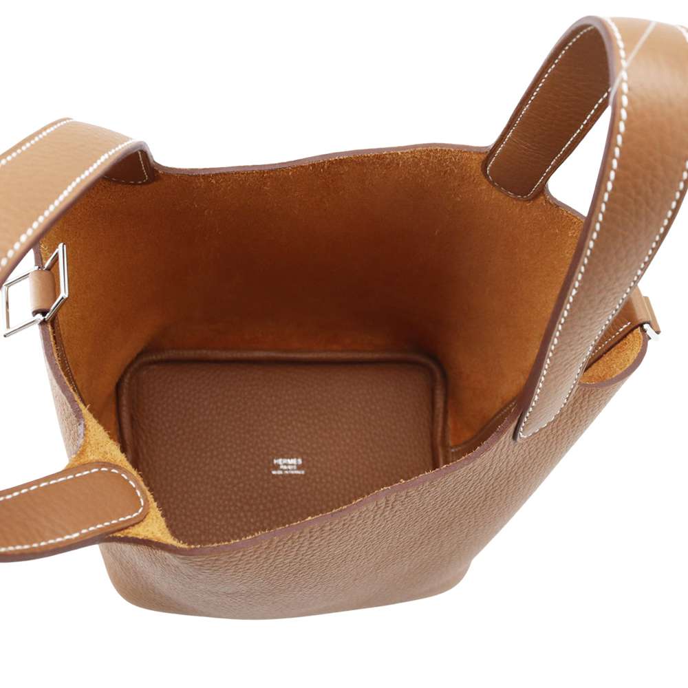 HERMES Picotin Gold Taurillon Clemence Size PM