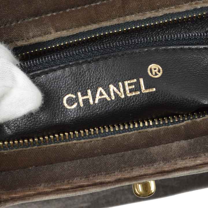 Top Quality Chanel Brown Velvet Handbag