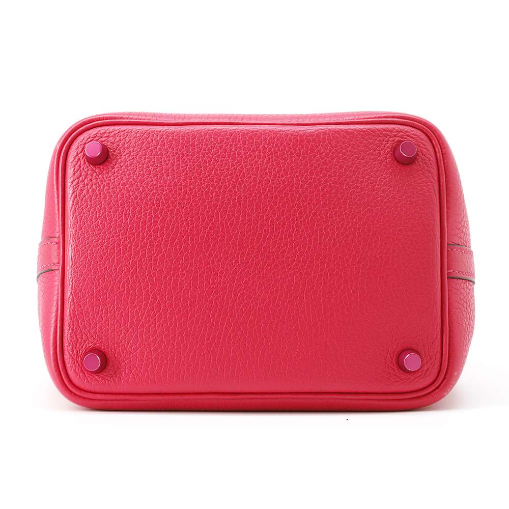 Hermes Picotin Lock Mono Chrome Rose mexico Taurillon Clemence Size PM