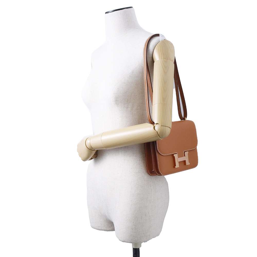 HERMES Constance3 Miroir Gold Epsom Size Mini