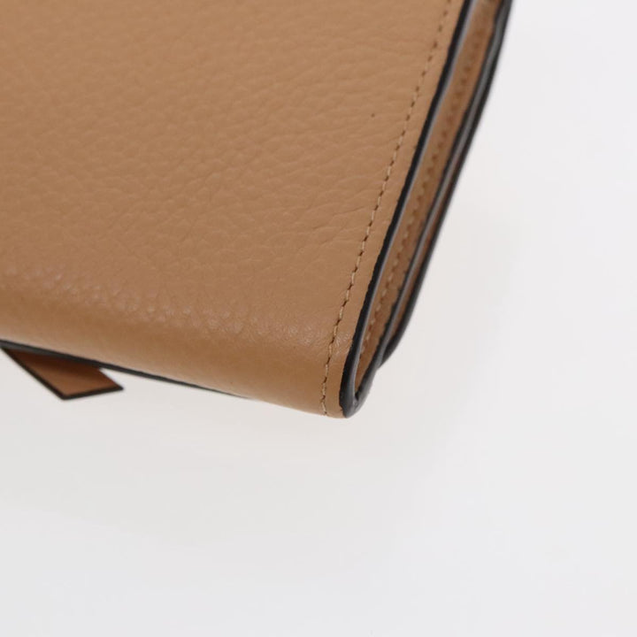 Chloe Long Wallet Leather Beige Gold 94673