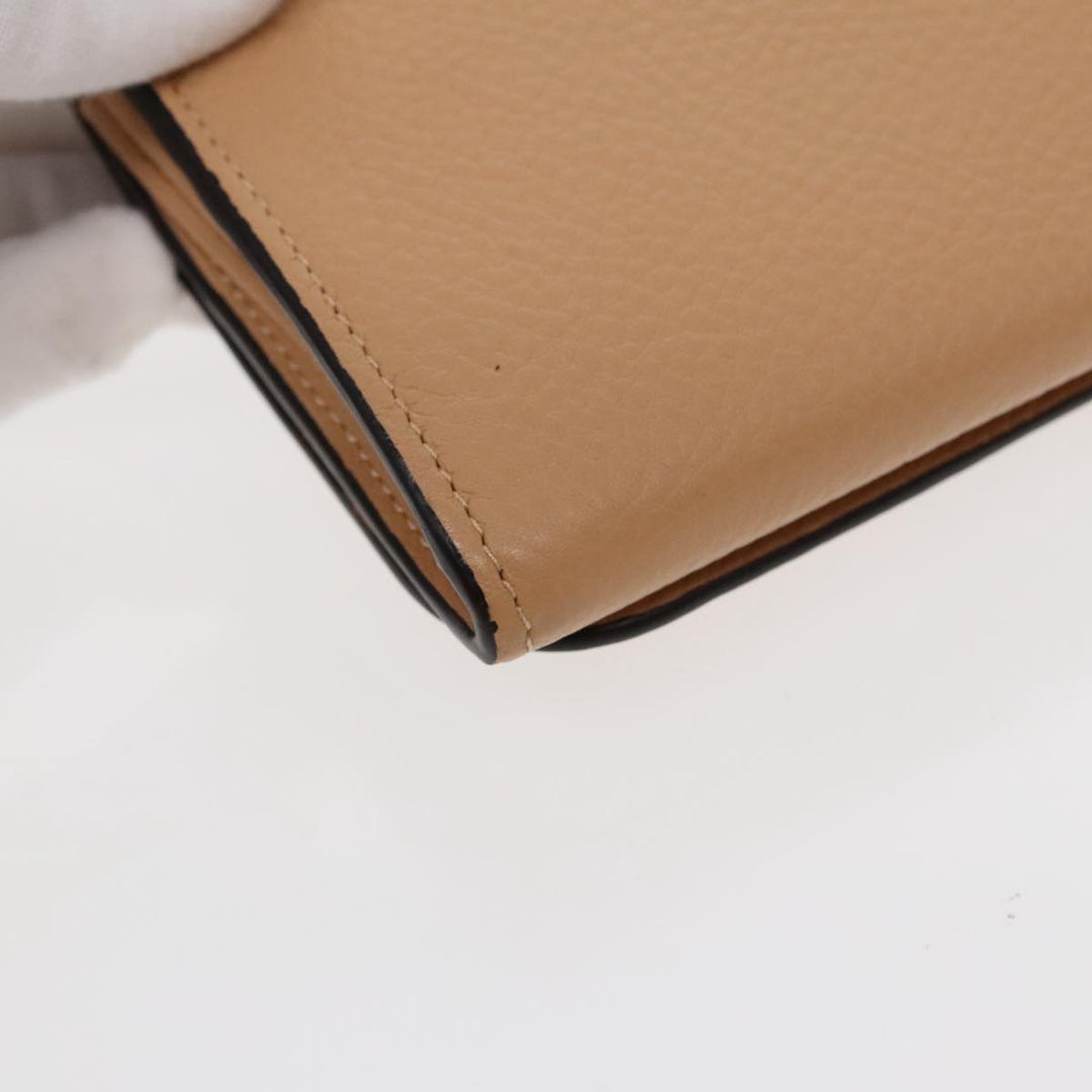 Chloe Long Wallet Leather Beige Gold 94673