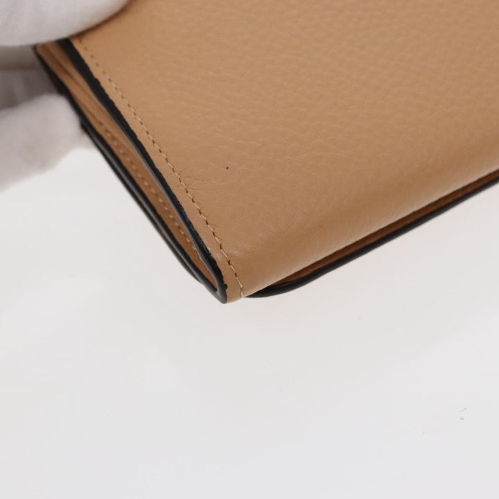 Chloe Long Wallet Leather Beige Gold 94673