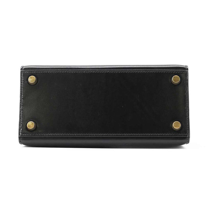 HERMES Mini Kelly Black Box Calf Leather Size 20
