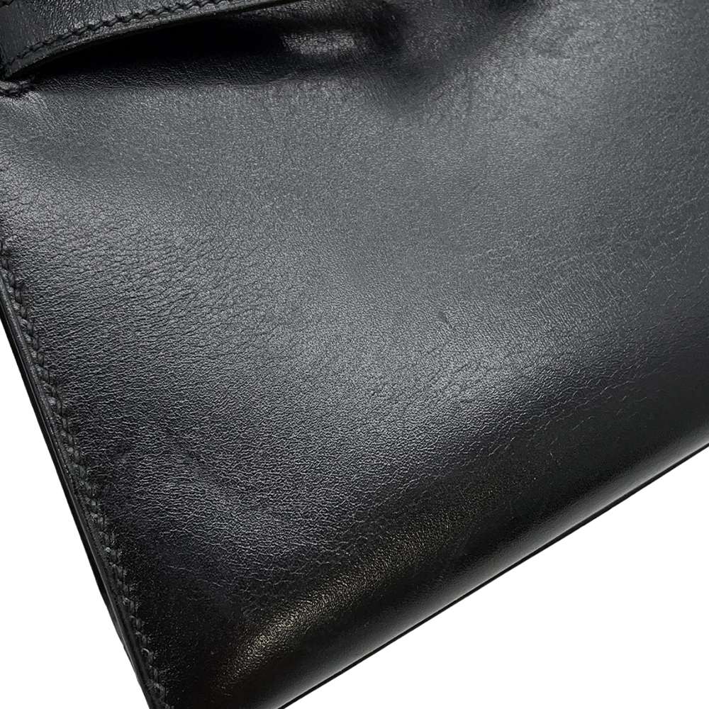 HERMES Mini Kelly Black Box Calf Leather Size 20