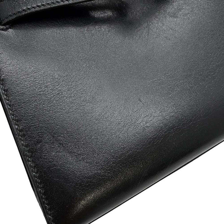 HERMES Mini Kelly Black Box Calf Leather Size 20