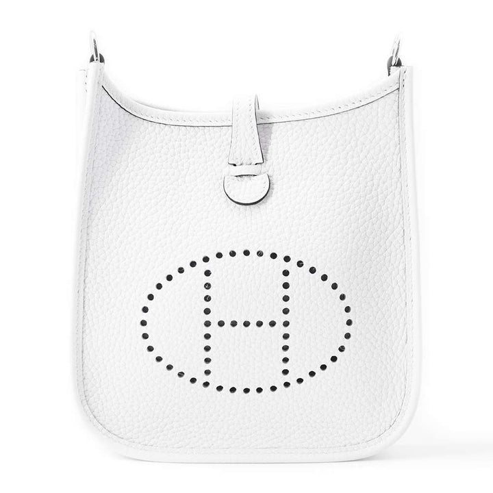 HERMES Evelyne New White Taurillon Clemence Size TPM
