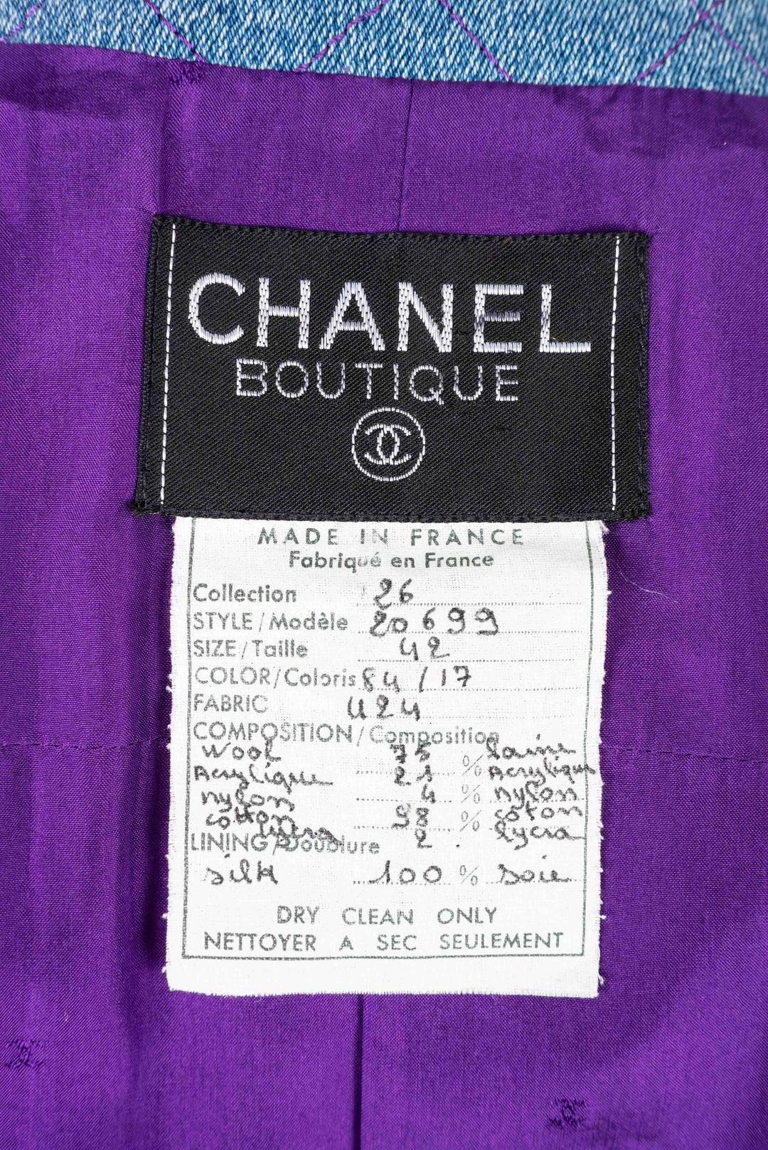 Ensemble tailleur Top Quality Chanel Automne 1991
