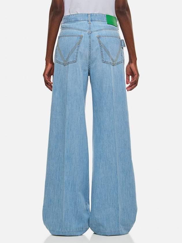 Bottega veneta Wide Leg Denim Jeans Light Bleach