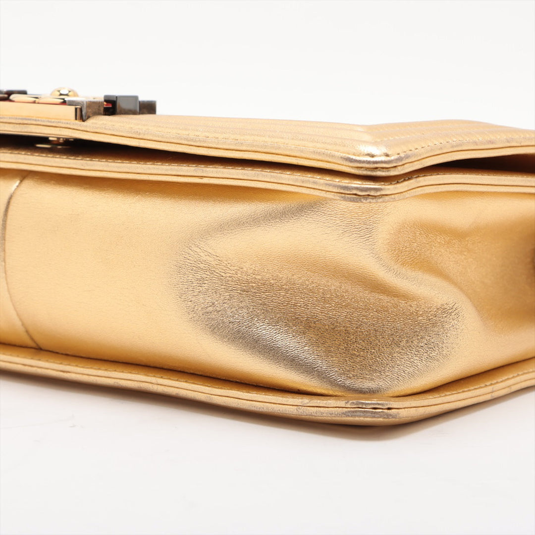 Top Quality Chanel Boy Top Quality Chanel 28   Chain Shoulder Bag Gold Gold  18 A92193