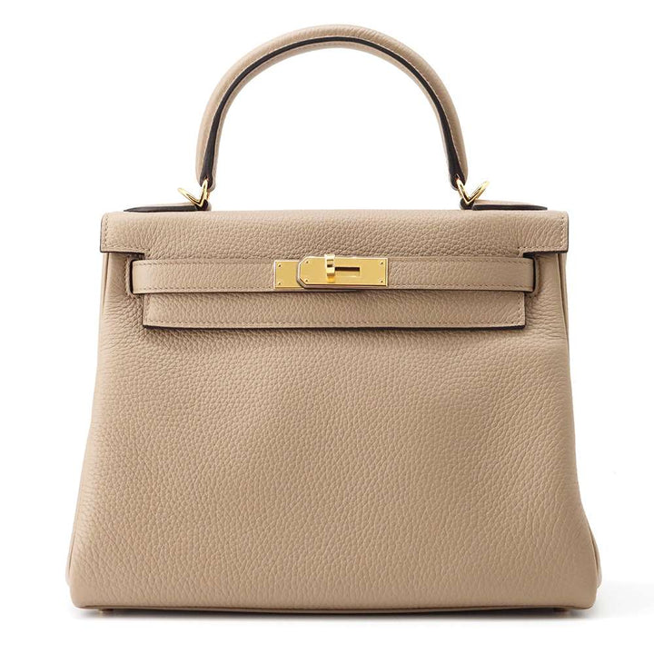 Hermes Kelly Retourne Beige Marfa Taurillon Clemence Size 28