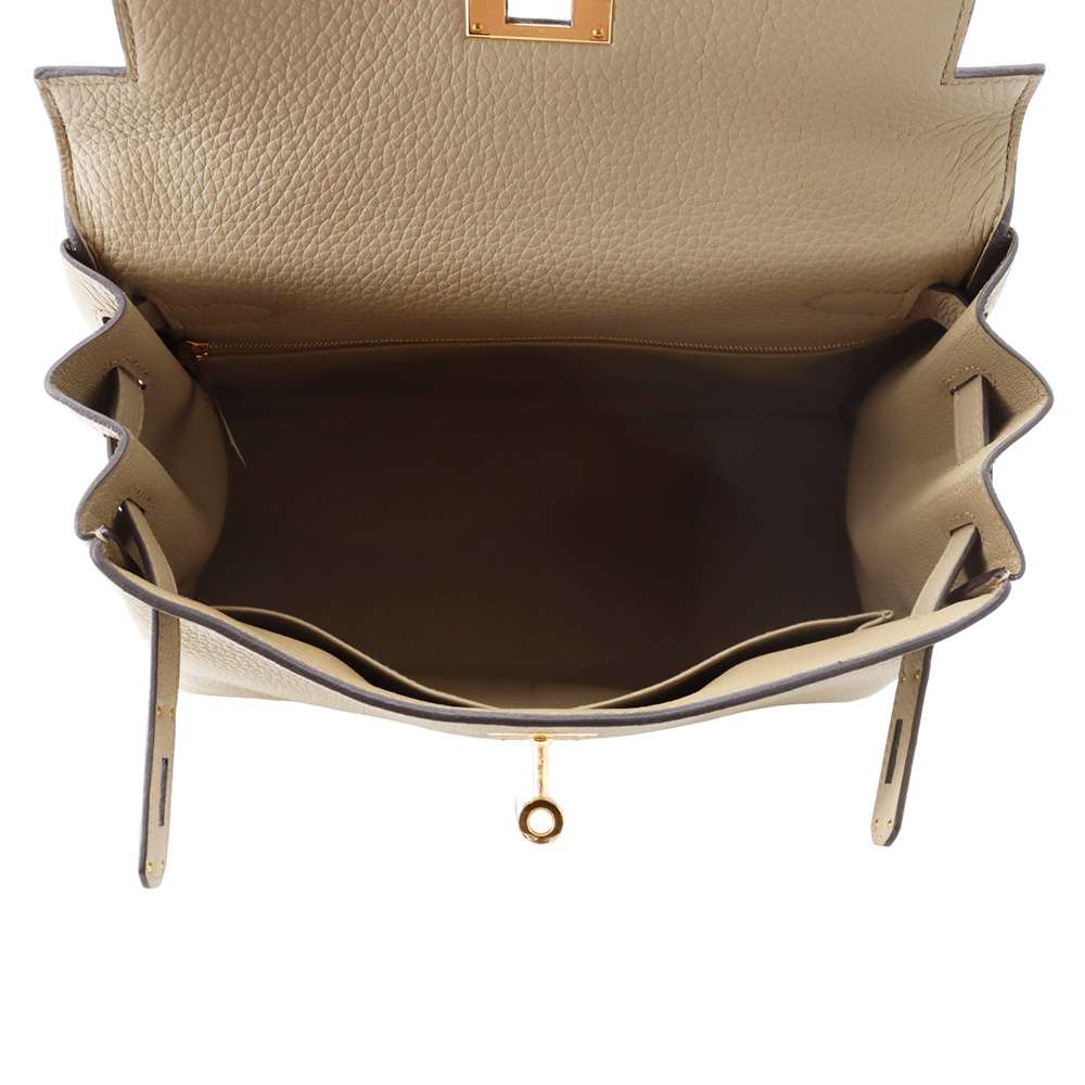 Hermes Kelly Retourne Beige Marfa Taurillon Clemence Size 28