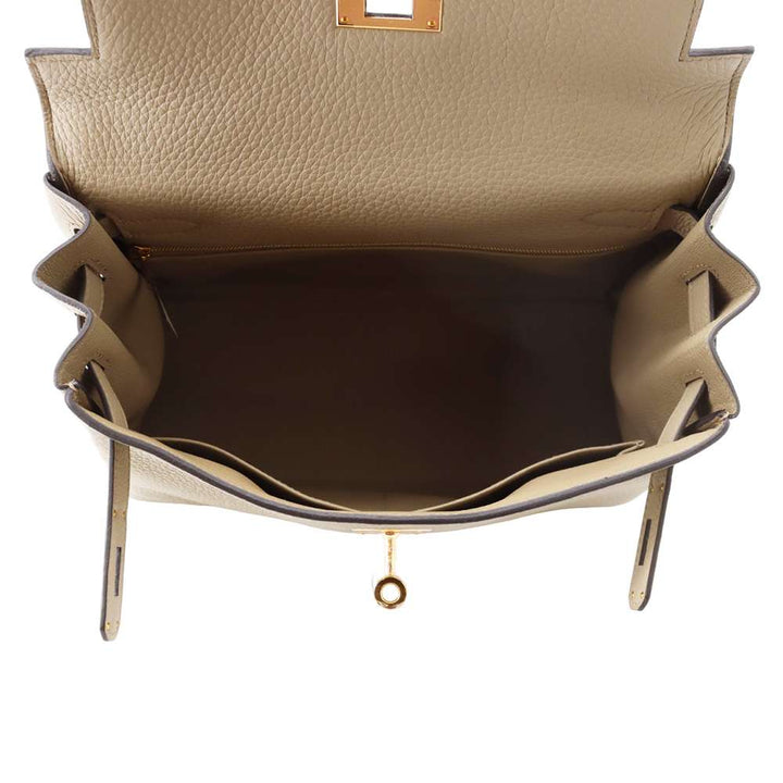 Hermes Kelly Retourne Beige Marfa Taurillon Clemence Size 28