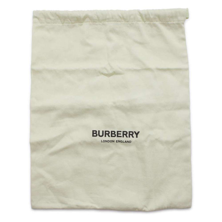 BURBERRY Logo Flap Shoulder Bag Red Leather