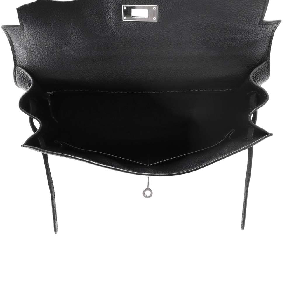 HERMES Kelly Sellier Black Togo Leather Size 32