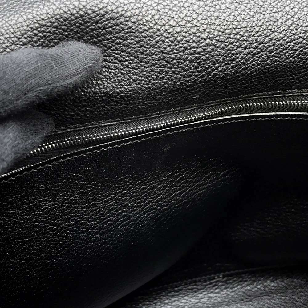 HERMES Kelly Sellier Black Togo Leather Size 32
