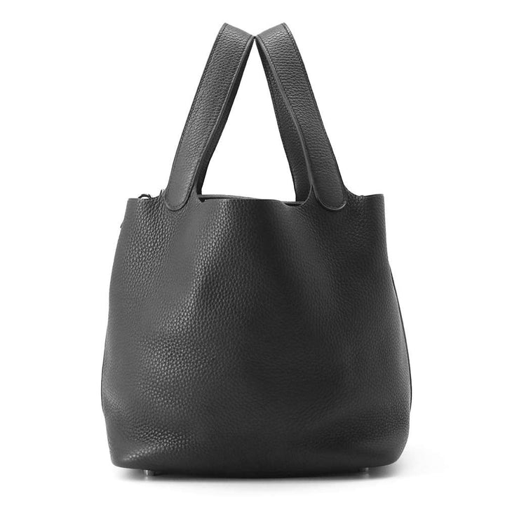 HERMES Picotin Lock Black Taurillon Clemence Size MM