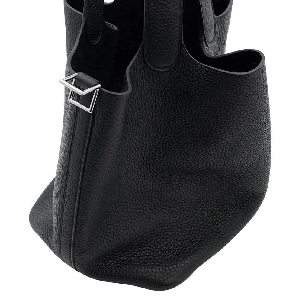 HERMES Picotin Lock Black Taurillon Clemence Size MM