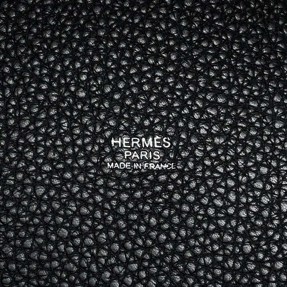 HERMES Picotin Lock Black Taurillon Clemence Size MM