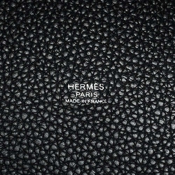 HERMES Picotin Lock Black Taurillon Clemence Size MM