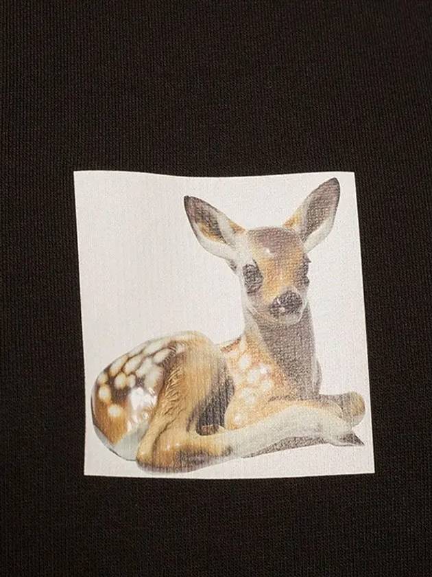 Burberry Deer Print Hoodie Black