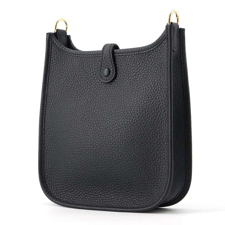 HERMES Evelyne Amazon Sangle Woolly Black/Ebene Taurillon Clemence Size TPM