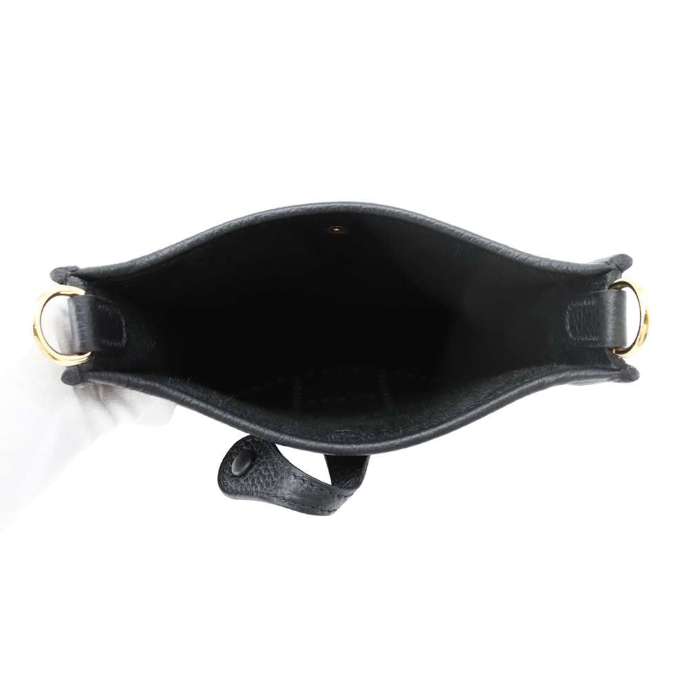 HERMES Evelyne Amazon Sangle Woolly Black/Ebene Taurillon Clemence Size TPM