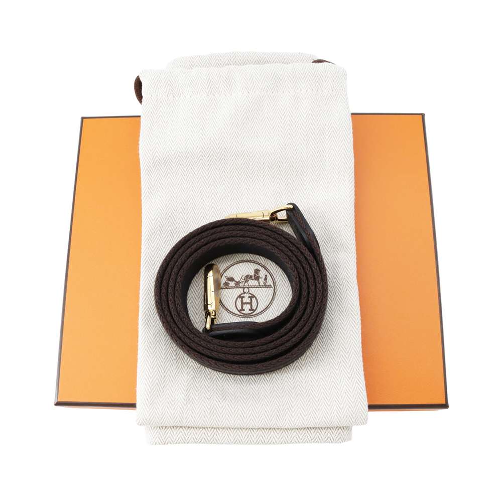 HERMES Evelyne Amazon Sangle Woolly Black/Ebene Taurillon Clemence Size TPM
