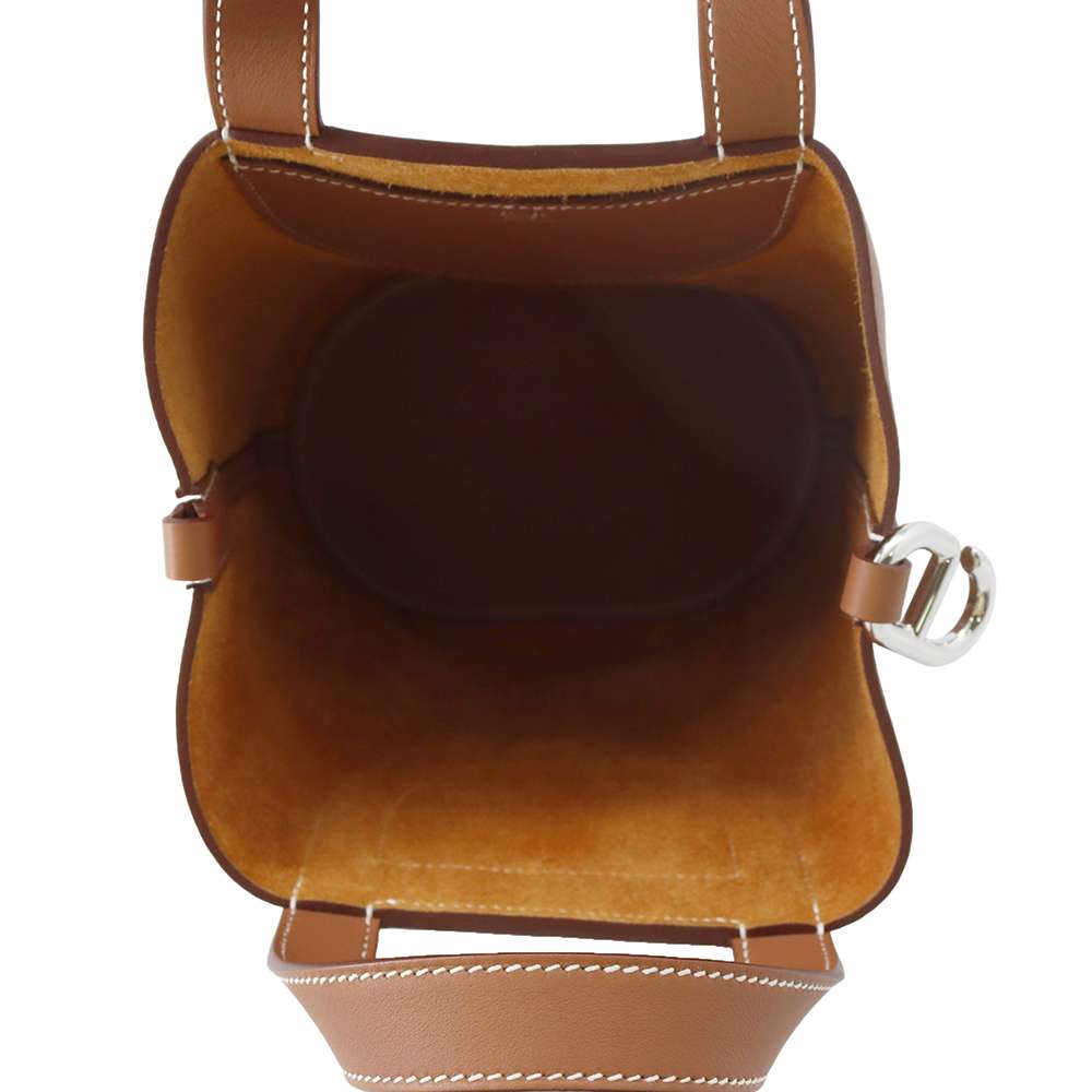 HERMES in-the-loop Tote Bag Gold Taurillon Clemence Size 18