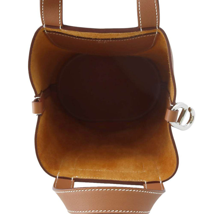 HERMES in-the-loop Tote Bag Gold Taurillon Clemence Size 18