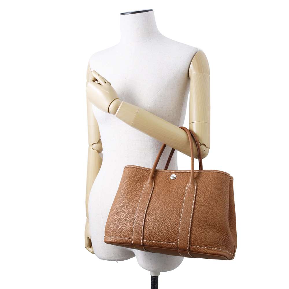 Hermes Garden Party Gold Negonda Leather Size TPM