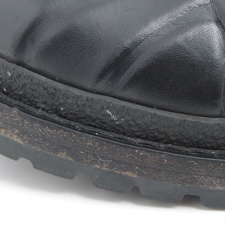 Top Quality Chanel Coco Wool x Leather Boots 36  Black G32179 Boar