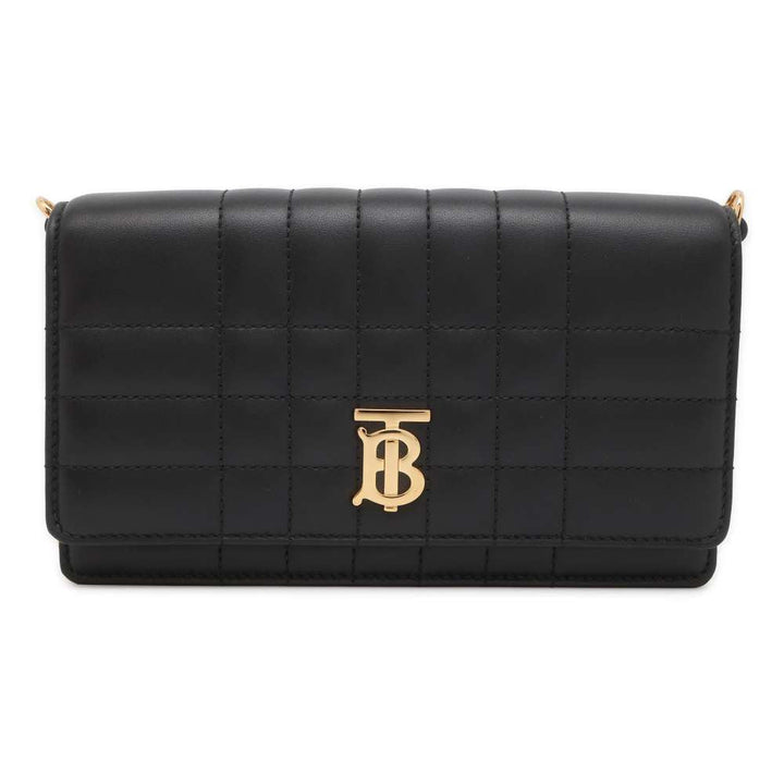 BURBERRY Roller ChainShoulder Bag Black 8066176 Leather