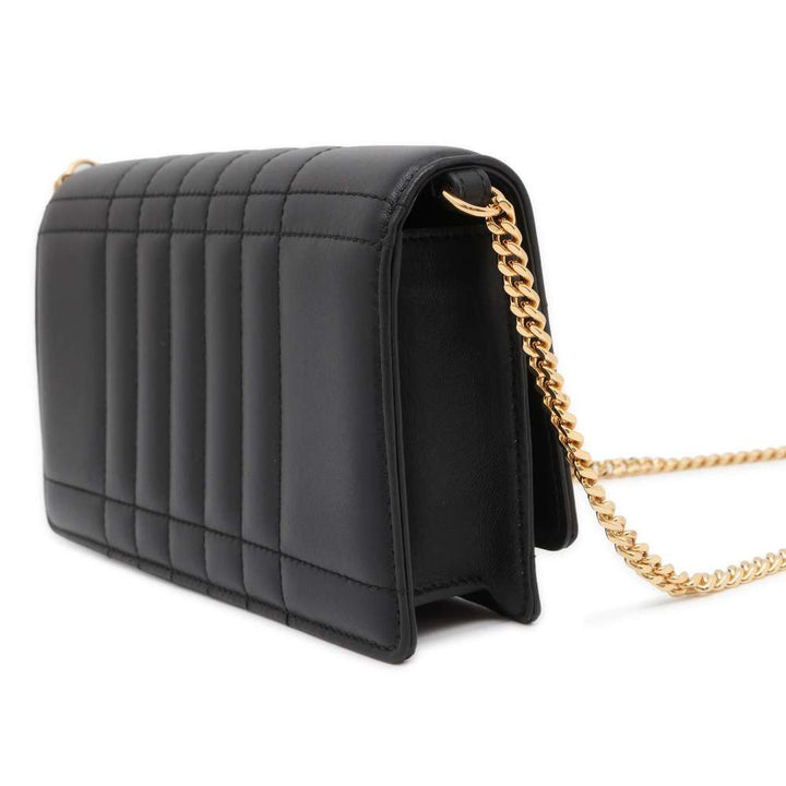 BURBERRY Roller ChainShoulder Bag Black 8066176 Leather