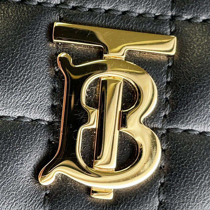 BURBERRY Roller ChainShoulder Bag Black 8066176 Leather