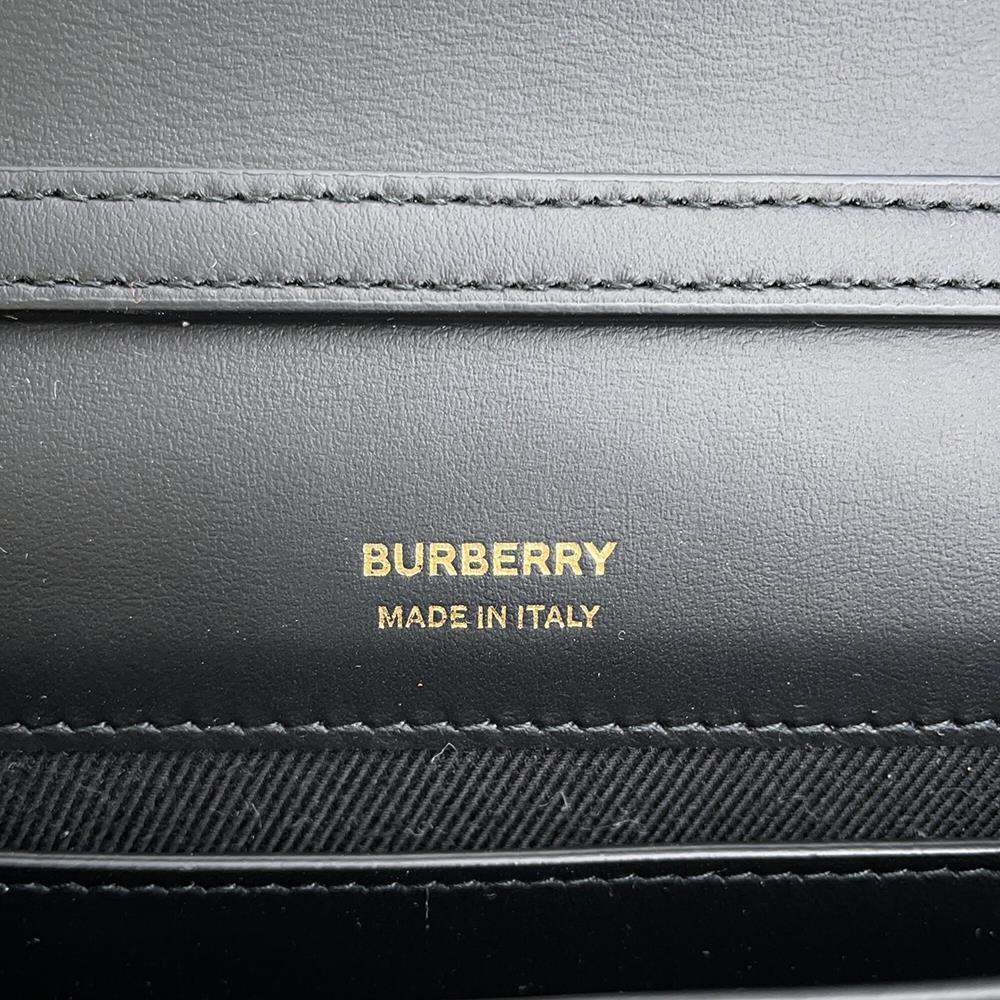 BURBERRY Roller ChainShoulder Bag Black 8066176 Leather