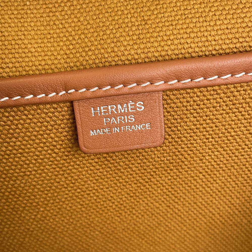 HERMES Etriviere Fauve/Desert Towargoelan Swift Leather Vache Hunter Leather Size 35