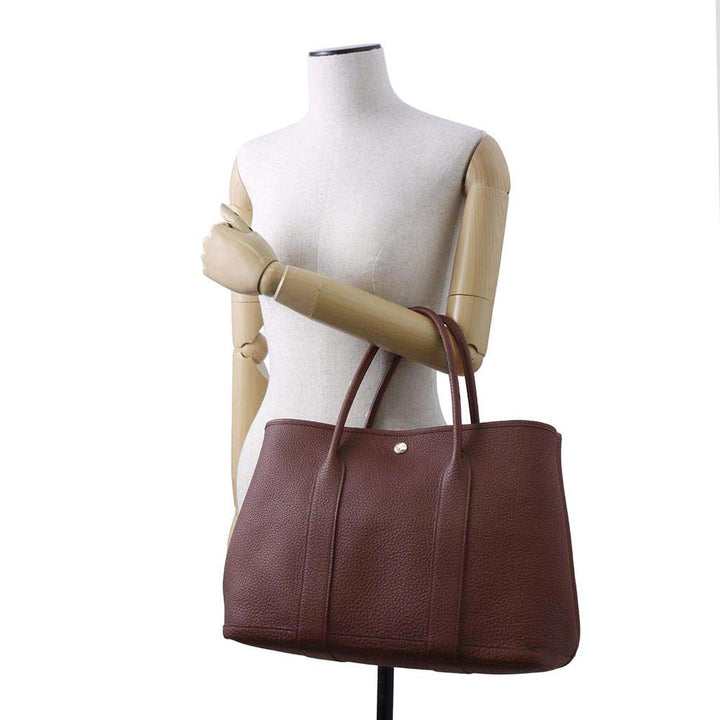HERMES Garden Party RougeSellier Negonda Leather Size PM