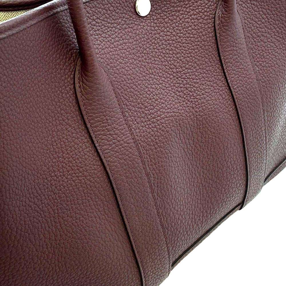 HERMES Garden Party RougeSellier Negonda Leather Size PM