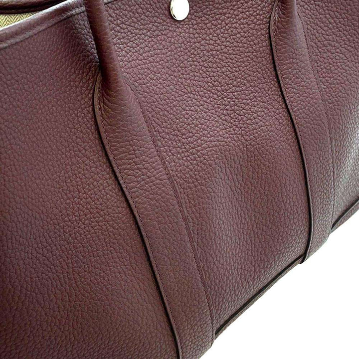 HERMES Garden Party RougeSellier Negonda Leather Size PM