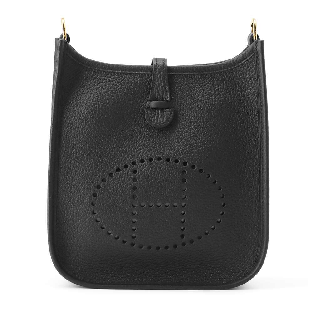 HERMES Evelyne Black Taurillon Clemence Size TPM