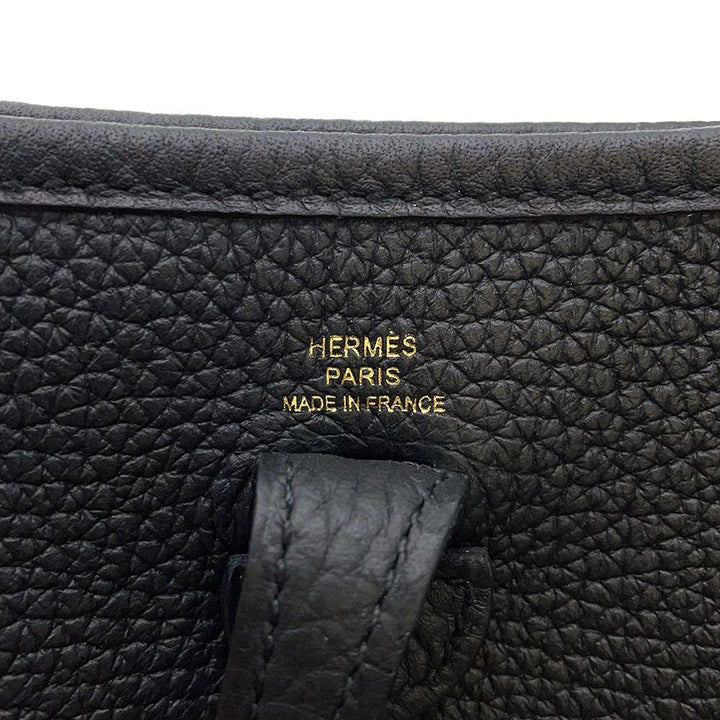 HERMES Evelyne Black Taurillon Clemence Size TPM
