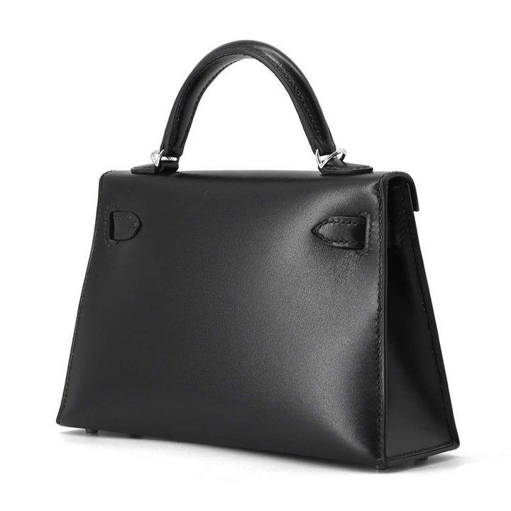 HERMES Mini kelly do Black Box Calf Leather