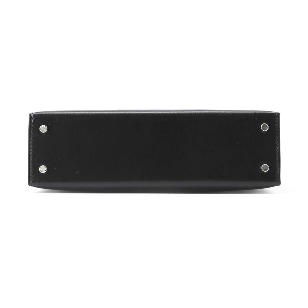 HERMES Mini kelly do Black Box Calf Leather