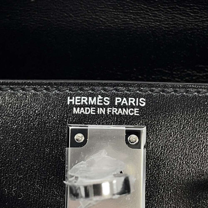 HERMES Mini kelly do Black Box Calf Leather